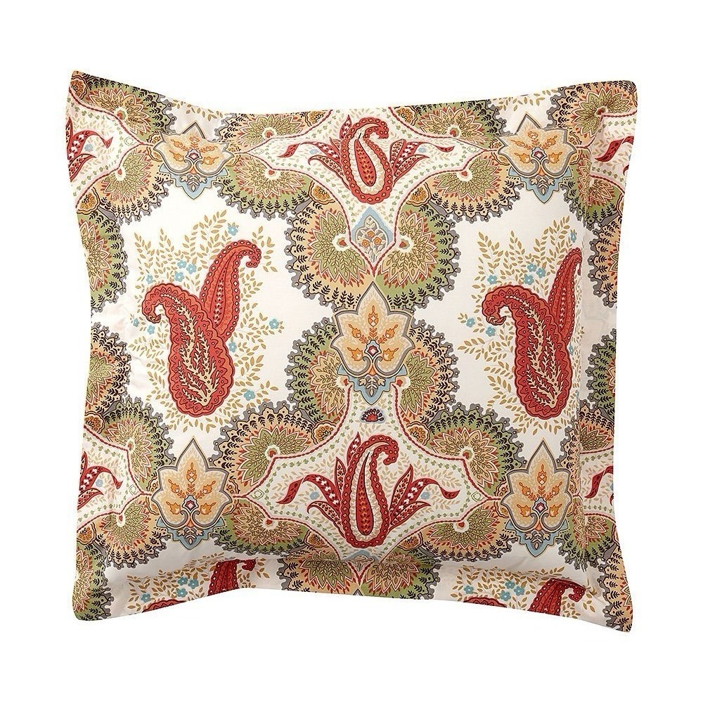 Pottery Barn Linden Paisley Pillowcase Sham Floral 26x26  Whimsical Bohemian